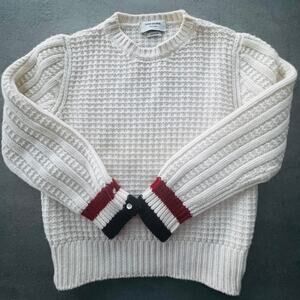 THOM BROWNE: Men's Wool Funmix Chunky Crewneck - 1